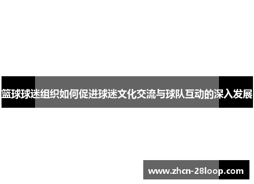 篮球球迷组织如何促进球迷文化交流与球队互动的深入发展